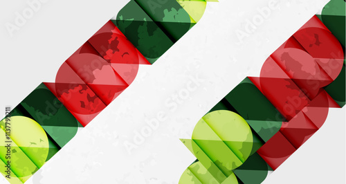 Squares, circles and triangles and grainy noisy texture. Vector Illustration For Wallpaper, Banner, Background, Card, Book Illustration, landing page