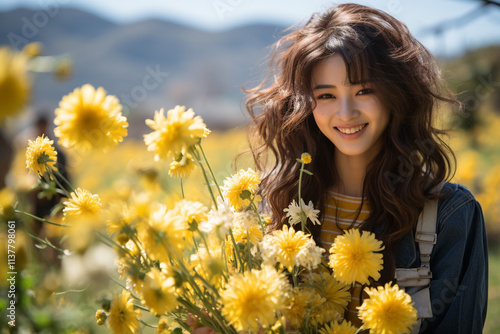 spring meadow experiences a revival of nature, marked by emergence of new blooms, reawakening of wildlife, and a feeling of rejuvenation and energy that season brings photo