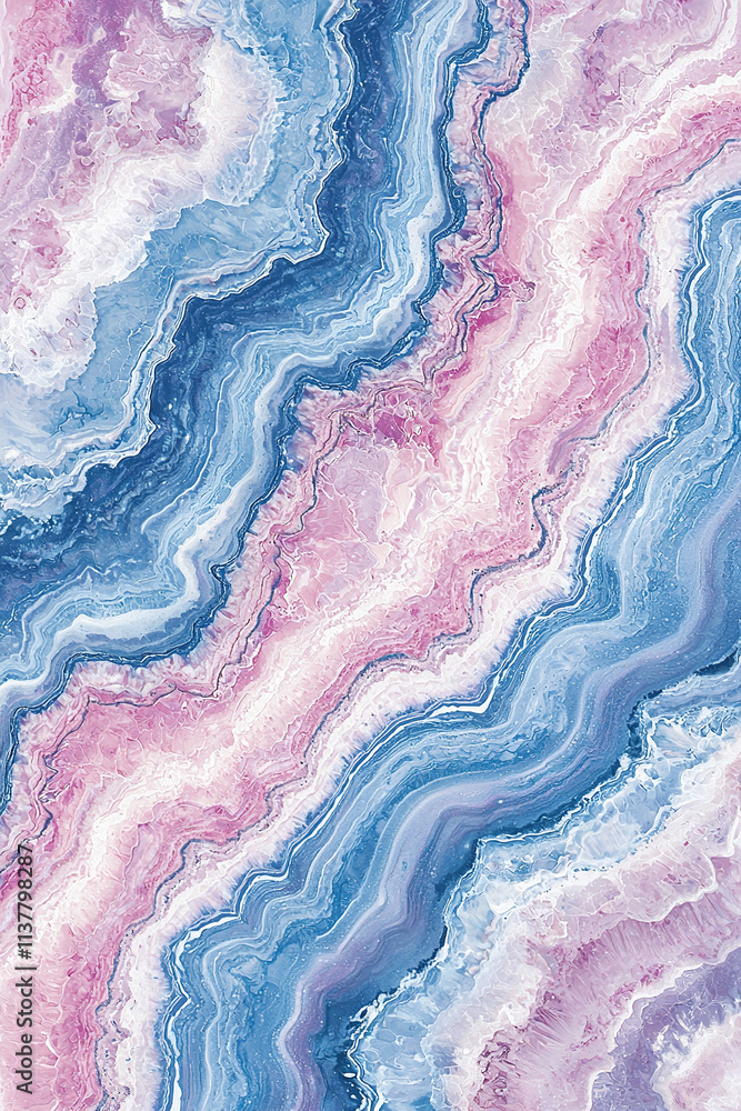 Naklejka premium Blue and pink marble texture creating abstract pattern