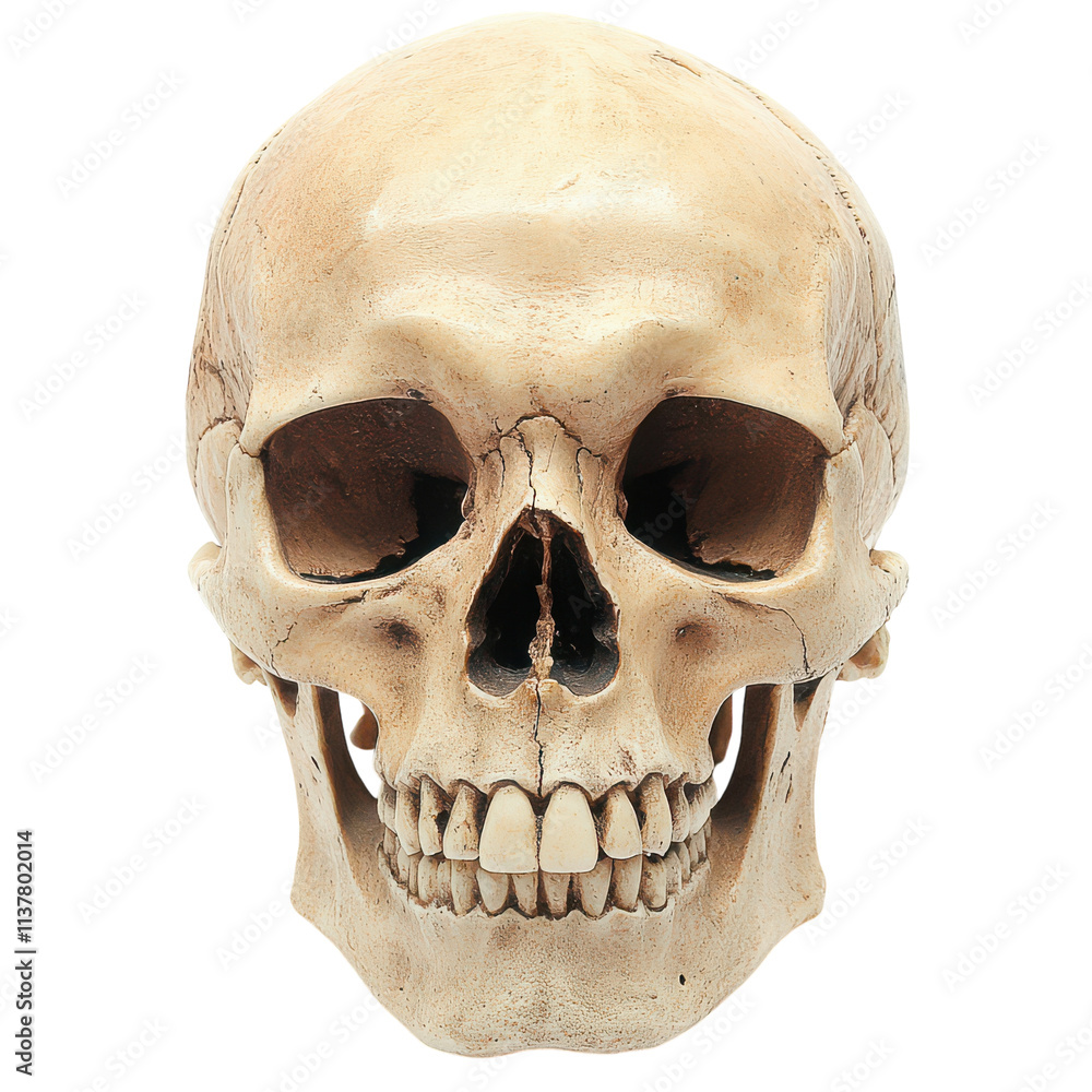 Obraz premium Artistic Skull on White Background for Decor Transparent Background