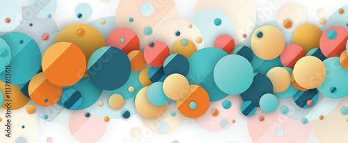 Abstract futuristic metaball, bubbles shapes science background