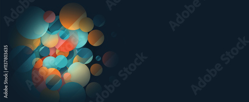 Abstract futuristic metaball, bubbles shapes science background