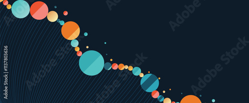 Abstract futuristic metaball, bubbles shapes science background