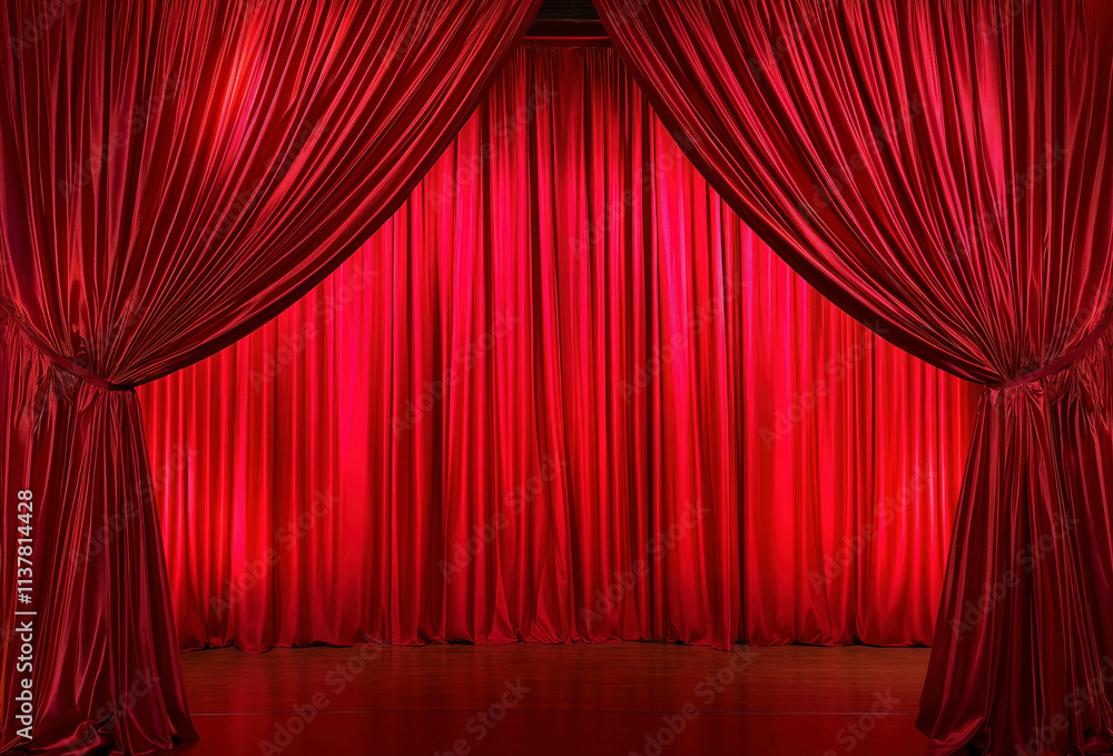 custom made wallpaper toronto digitalRed stage curtain with arch entrance
