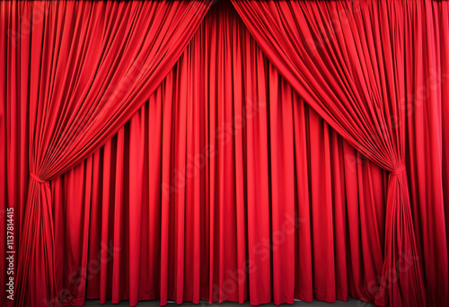 Wallpaper Mural Red stage curtain with arch entrance Torontodigital.ca