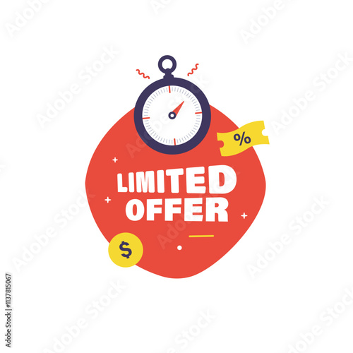 Limited Offer Banner Vector Illustration. Limited Offer Concept Design