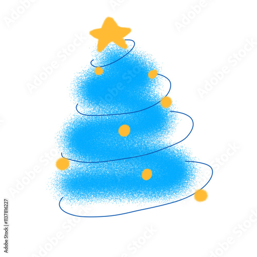 blue christmas tree