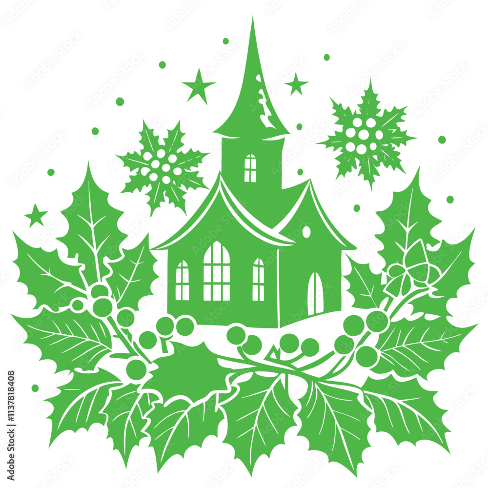 Fototapeta premium Christmas ornament vector Adobe Illustrator Artwork