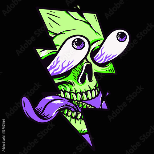 illustration logo skull art design photo