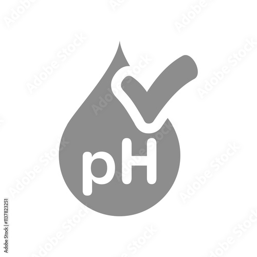 Ph neutral, safe to use product. Label for cosmetics, moisturizer or lotion vector icon.