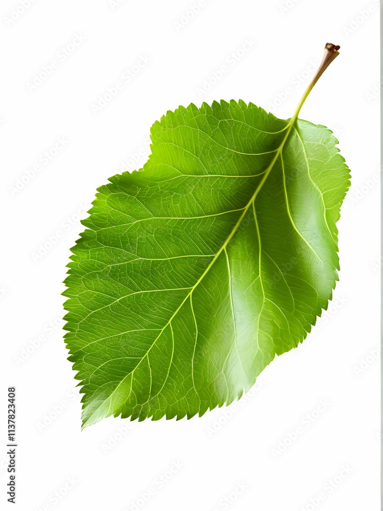 Fototapeta premium green leaf isolated on white background