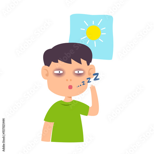 person insomnia and depression disorder symptom concept