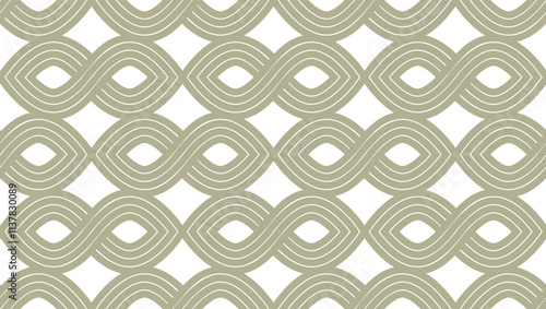 Geometric seamless pattern, vector trendy vintage tiling endless background, geometrical decorative grid.