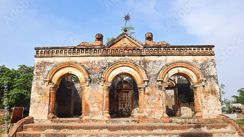 Small Rajbari structure within the Bara Madhyam Temple Complex, Maluti, Dumka, Jharkhand, India. photo