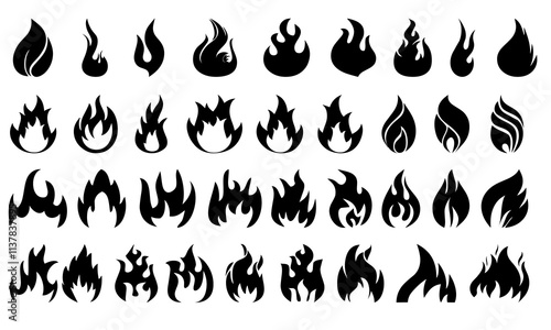 Fire icon. Flame icon