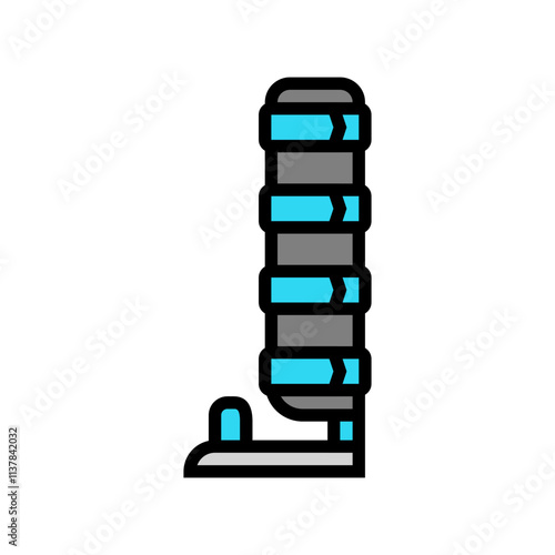 bone splint fracture injury color icon vector. bone splint fracture injury sign. isolated symbol illustration