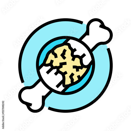 bone healing fracture injury color icon vector. bone healing fracture injury sign. isolated symbol illustration