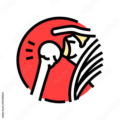 joint dislocation fracture injury color icon vector. joint dislocation fracture injury sign. isolated symbol illustration