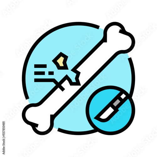 orthopedic surgery fracture injury color icon vector. orthopedic surgery fracture injury sign. isolated symbol illustration