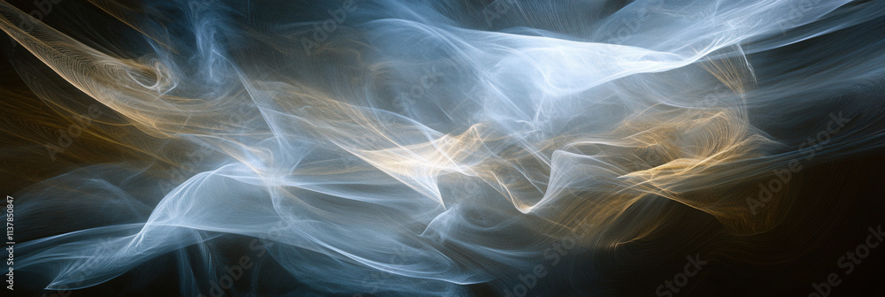 Fototapeta premium Soft Ethereal Flowing Light Waves