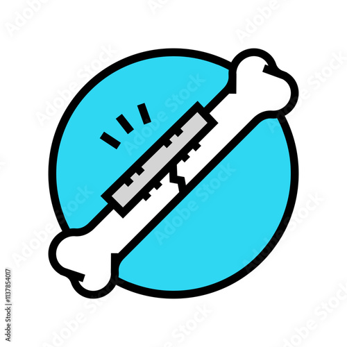 bone fixation plate fracture injury color icon vector. bone fixation plate fracture injury sign. isolated symbol illustration