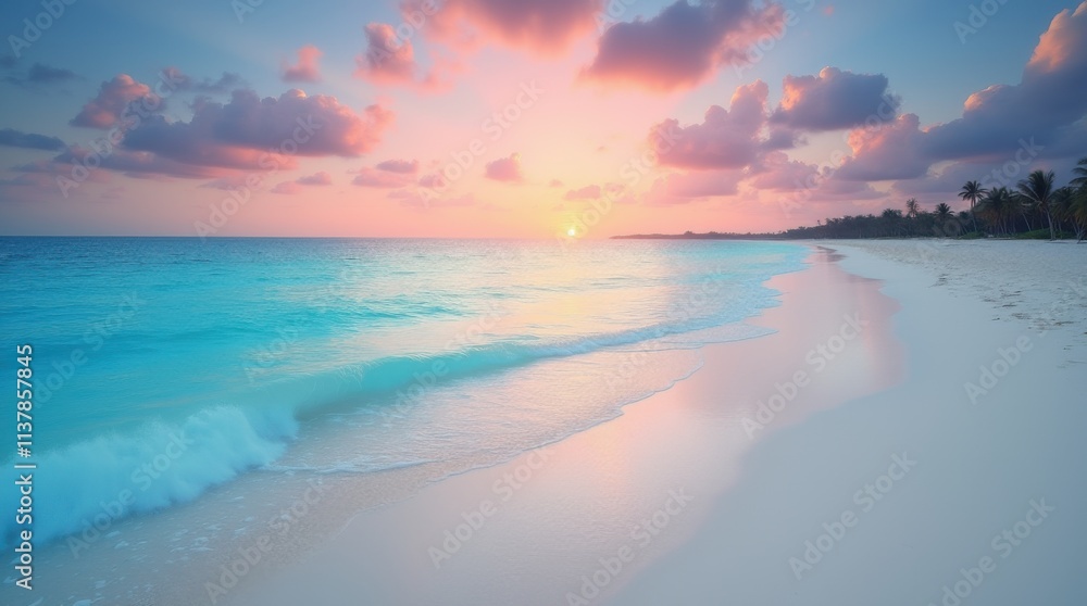 Fototapeta premium Tranquil Turquoise Beach Scene
