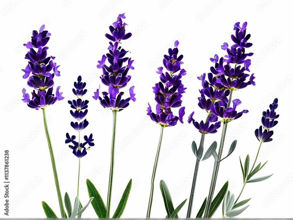 Obraz premium lavender flowers isolated on white