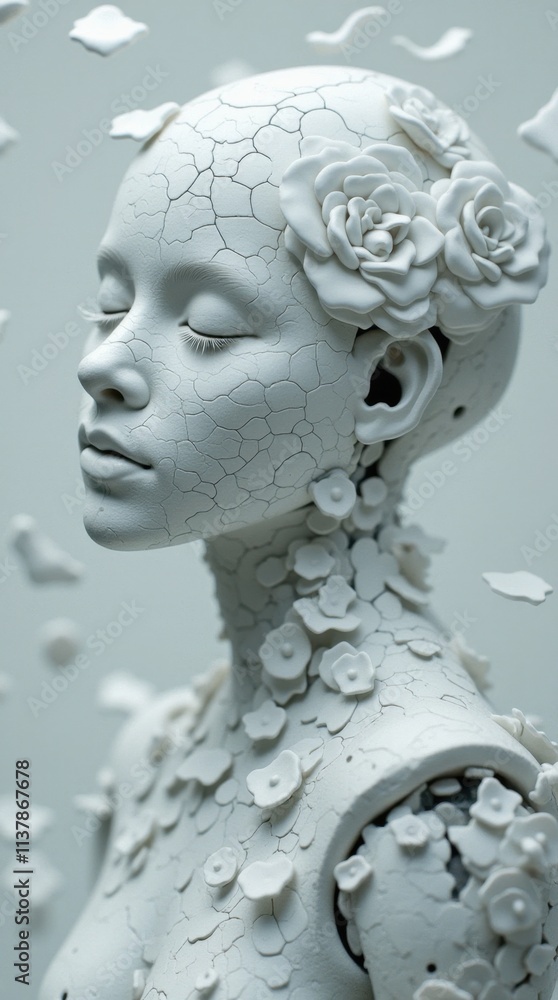 Obraz premium Damaged Android Portrait