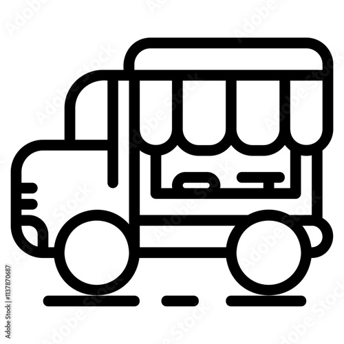 Food truck outline style icon