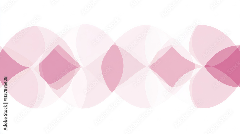 Fototapeta premium Soft pink abstract shapes create harmonious and calming background