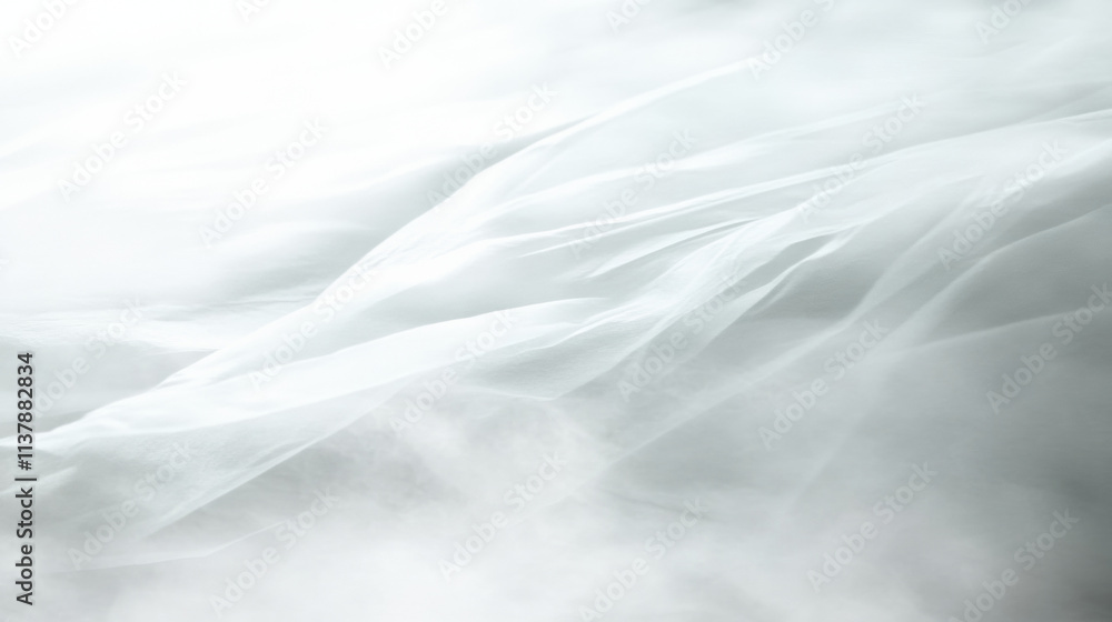 Obraz premium Soft, flowing fabric creates ethereal and tranquil atmosphere