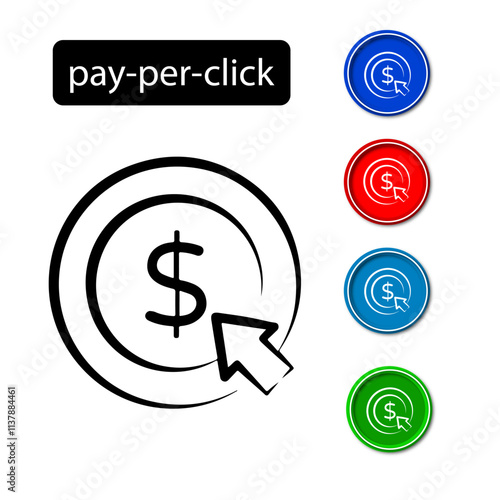 Money circulation thin line isolated vector simple icon on white background.
