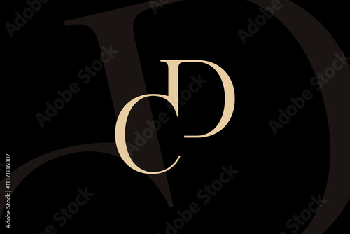 DC or CD letter logo icon design. Classic style luxury initials monogram.
