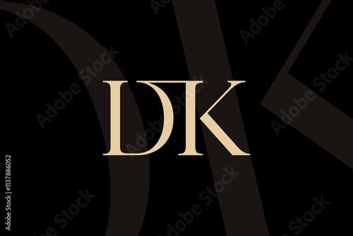 DK or KD letter logo icon design. Classic style luxury initials monogram.
