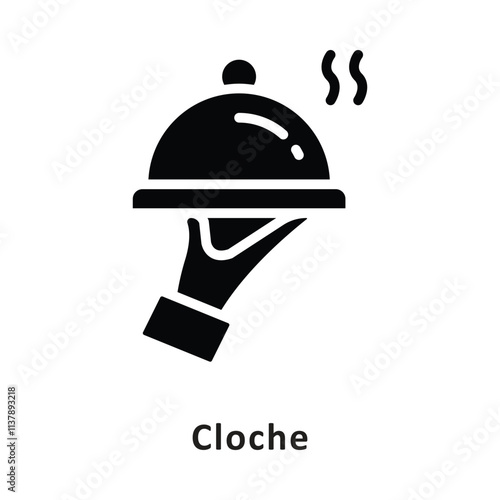 Cloche Vector Gylph Icon. Eps 10 File 