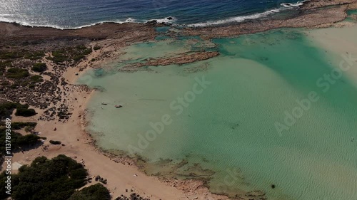 Wallpaper Mural Aerial - Balos Lagoon's unique sandbanks and turquoise waters, Crete, Greece Torontodigital.ca