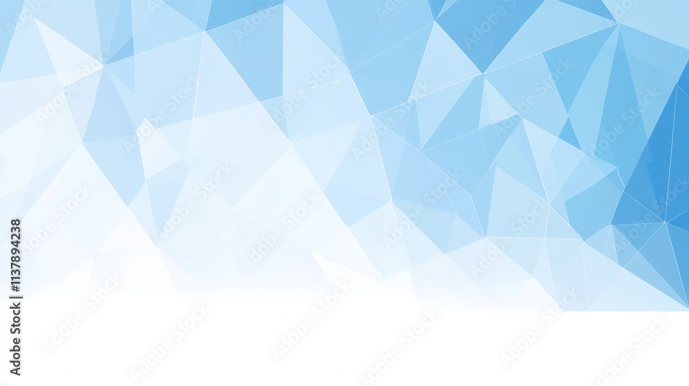 Fototapeta premium Abstract geometric shapes create calming blue background with soft tones
