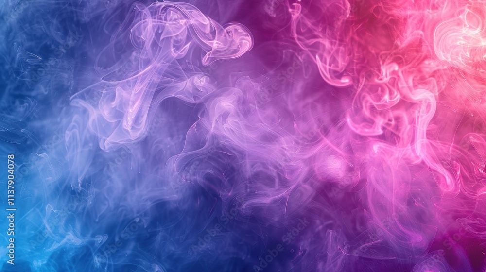 Fototapeta premium Abstract Swirling Purple and Blue Smoke Background.