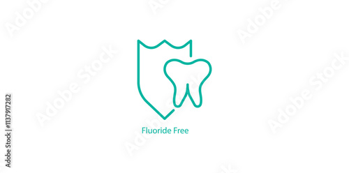 Fluoride Free Badge – Natural and Health-Friendly Vector Emblem