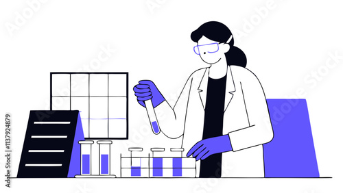Scientist Conducting an Experiment. Perfect for: R&D labs, science conventions