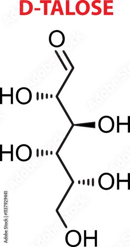 Vector Of D-Talose Chemical Structure
