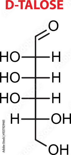 Vector Of D-Talose Chemical Structure