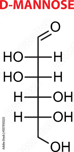 Vector Of D-Mannose Chemical Structure