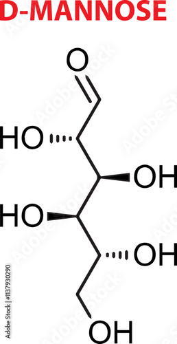 Vector Of D-Mannose Chemical Structure
