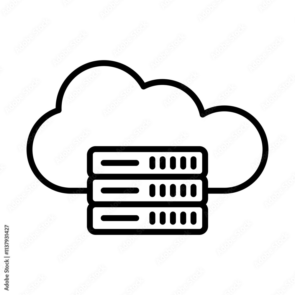 Cloud Server line icon Cloud Server line icon