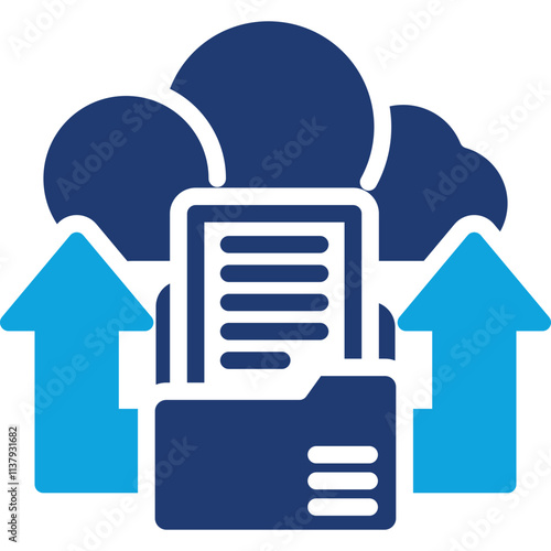 Online Backup mixed color icon