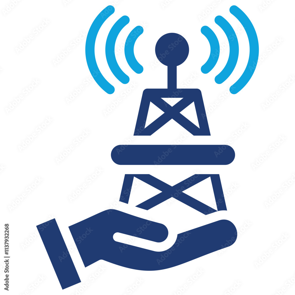 Internet Service mixed color icon Internet Service mixed color icon