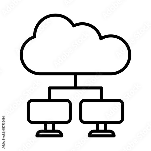 Cloud Debugging line icon