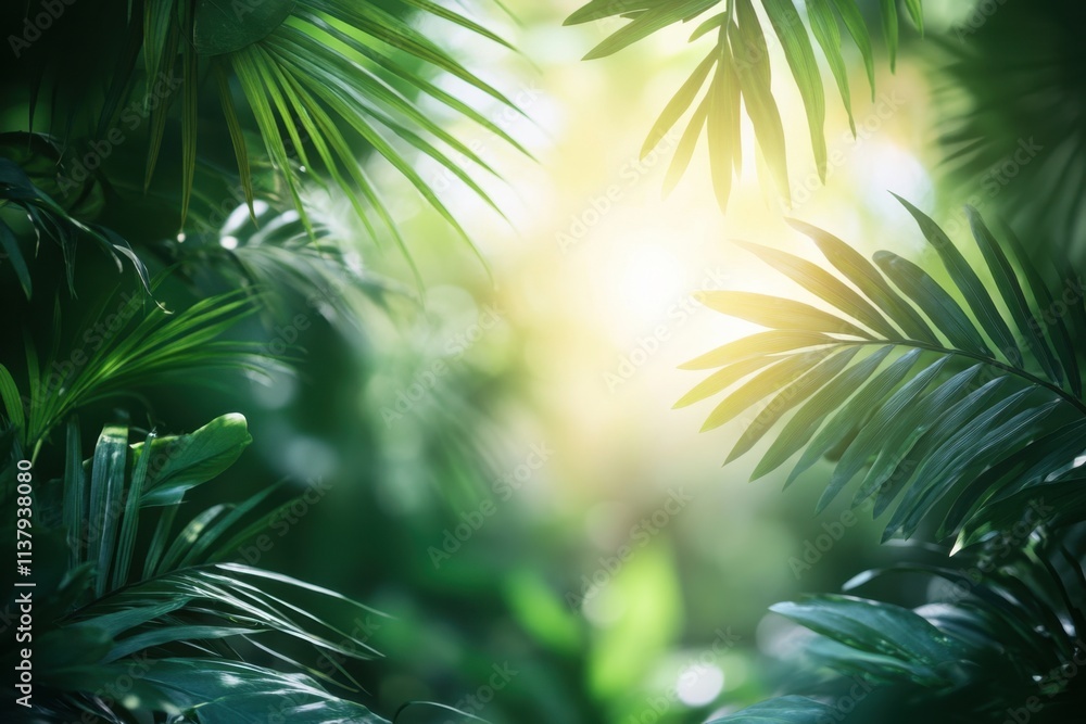 palm tree and Sunlight shines palm tree and Sunlight shines