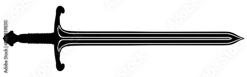 Sword silhouette - vector illustration